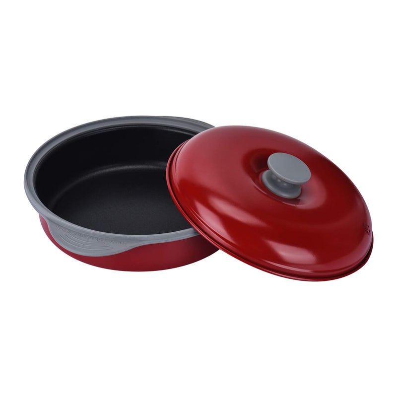 MACONEE Microwave Frying Pan Skillet, Grill & Crisper Pan with Lid Allows You to Fry, Sizzle, and Brown Foods in the Microwave, Micro Cookware for Grilling, Reheating, and Cooking a Variety of Dishes - Image 1